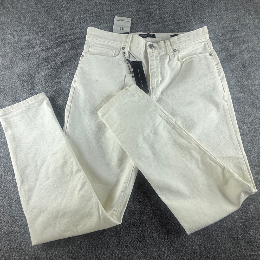 Banana Republic Stay White Skinny Jeans Womens 28R White Premium Denim